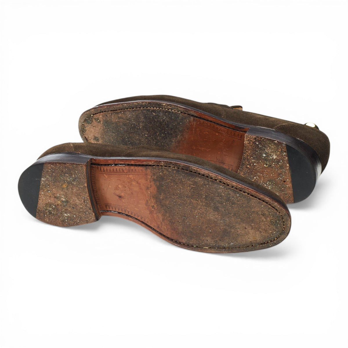 'Aldgate' Dark Brown Suede Loafers UK 7 F
