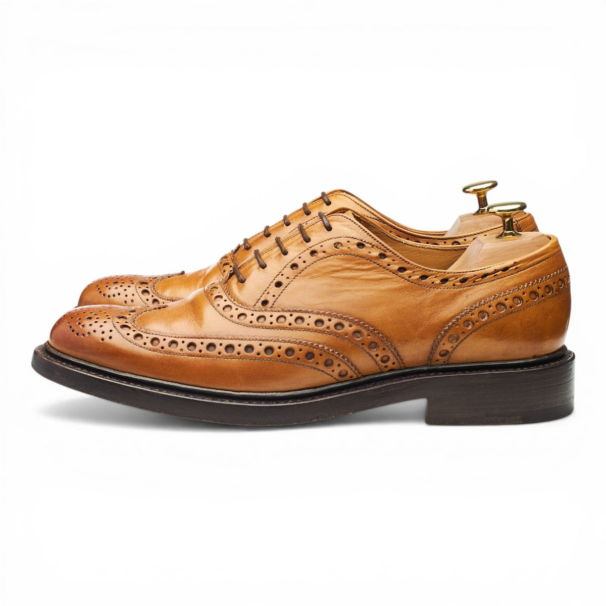'Westfield' Tan Brown Leather Oxford Brogues UK 8.5 F