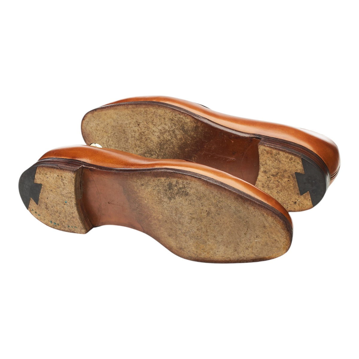 New & Lingwood Tan Brown Leather Butterfly Loafers UK 10 E