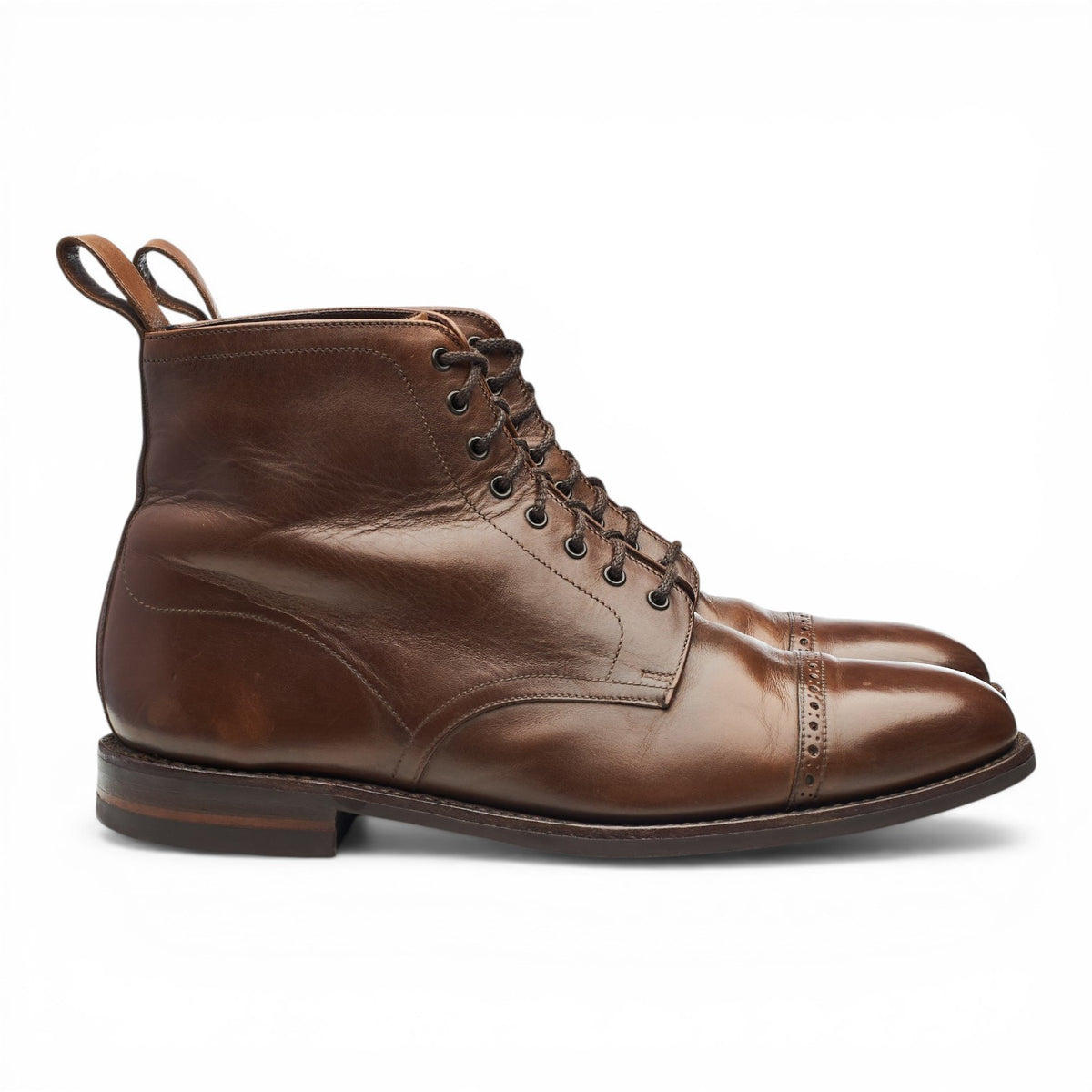 1880 'Hyde' Brown Leather Boots UK 8 F