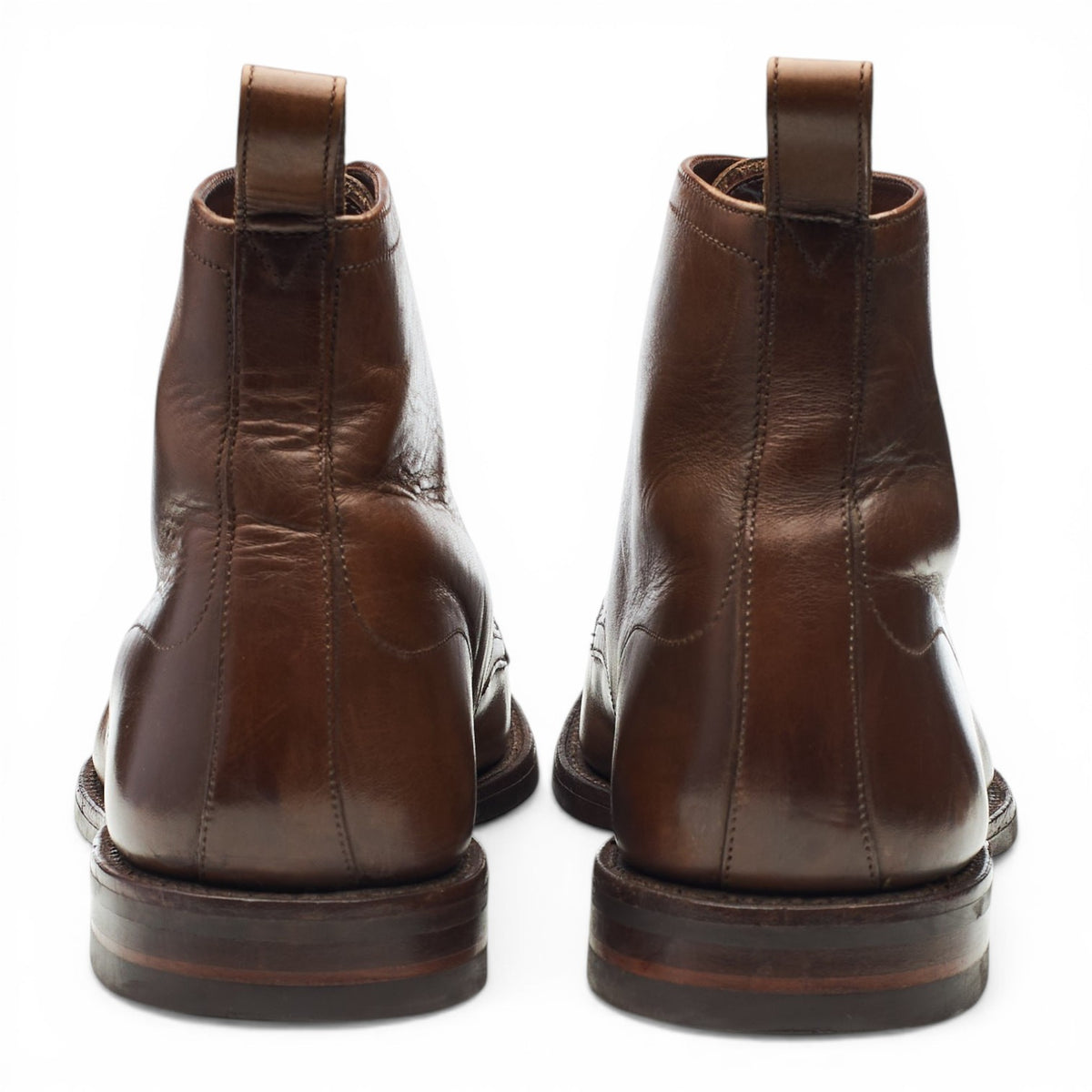 1880 'Hyde' Brown Leather Boots UK 8 F