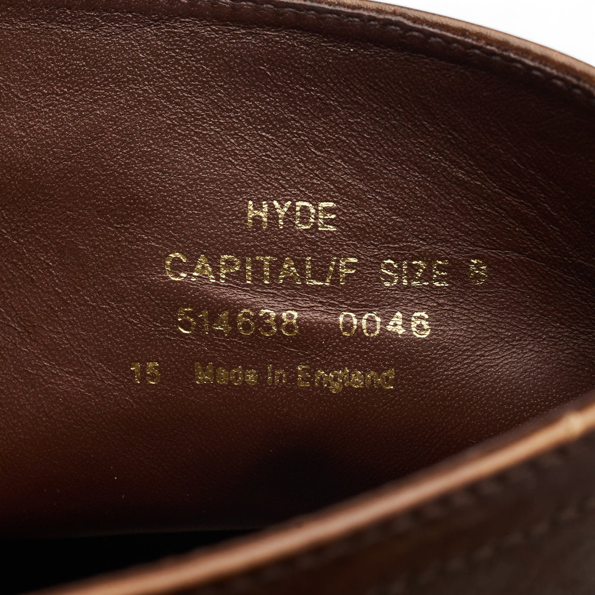 1880 'Hyde' Brown Leather Boots UK 8 F