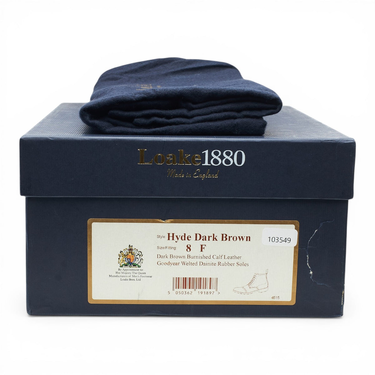 1880 'Hyde' Brown Leather Boots UK 8 F