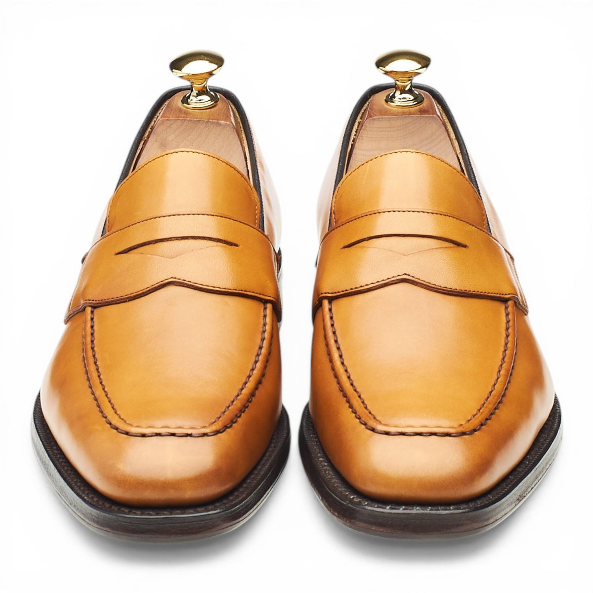 'Hertford 2' Tan Brown Leather Loafers UK 6 G