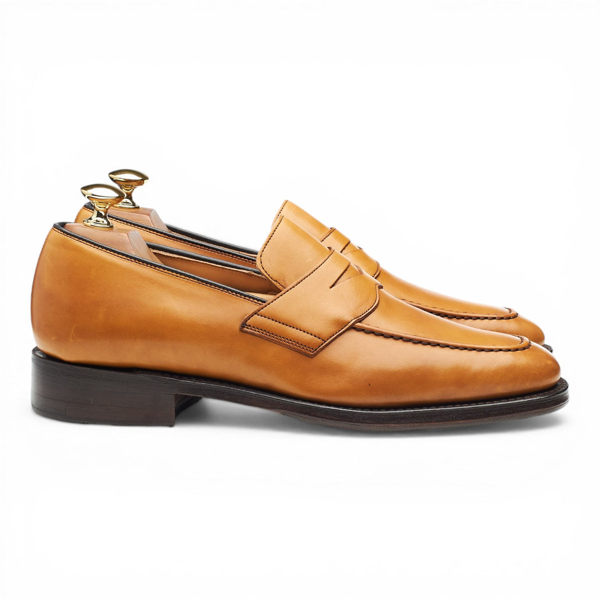 'Hertford 2' Tan Brown Leather Loafers UK 6 G