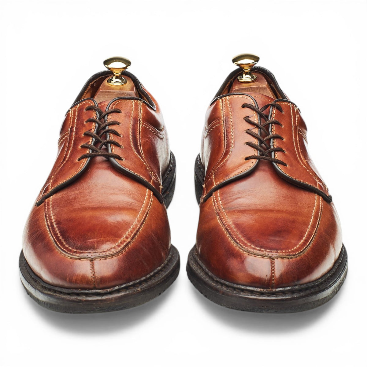 'Wilbert' Tan Brown Leather Split Toe Derby UK 10 US 10.5 EEE