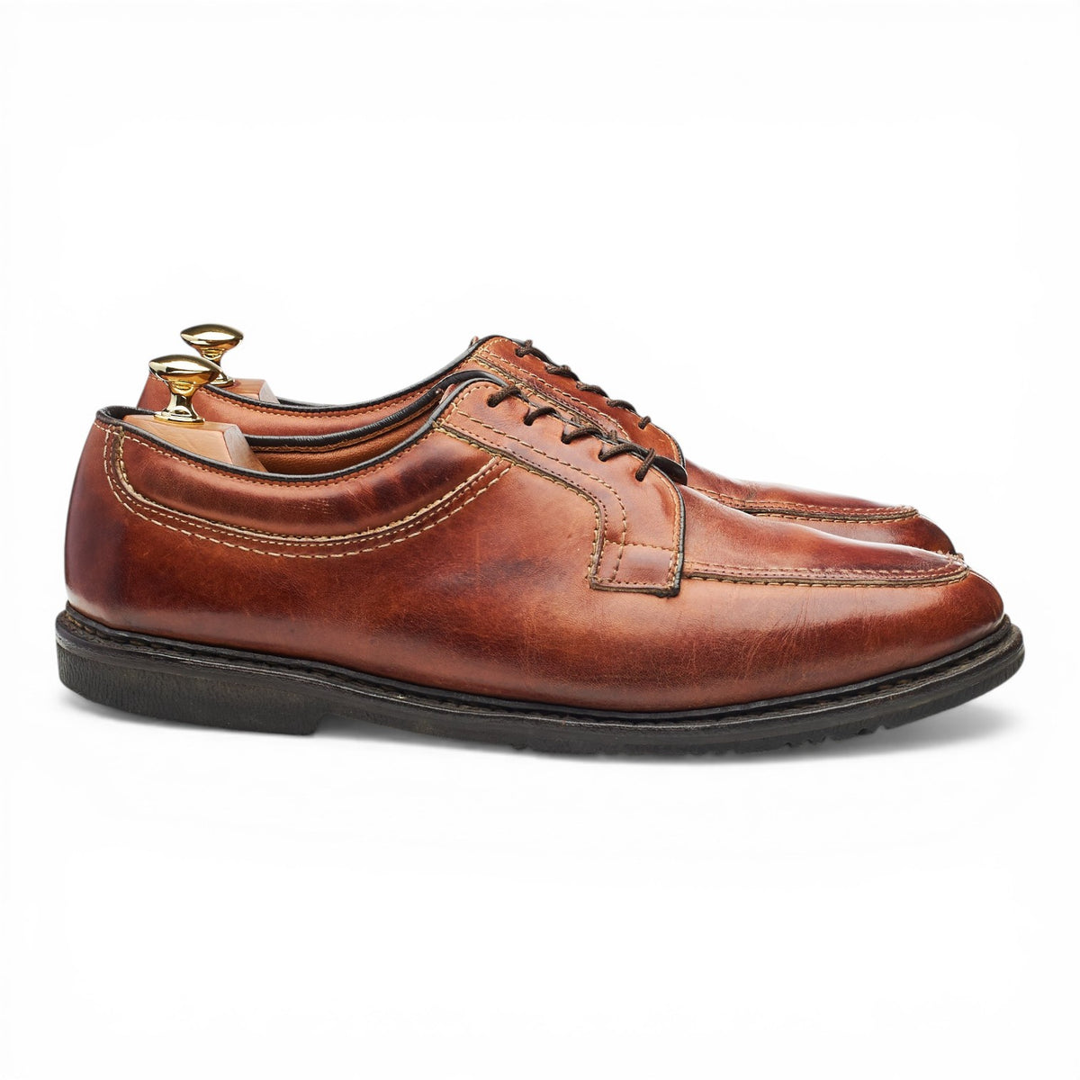 'Wilbert' Tan Brown Leather Split Toe Derby UK 10 US 10.5 EEE