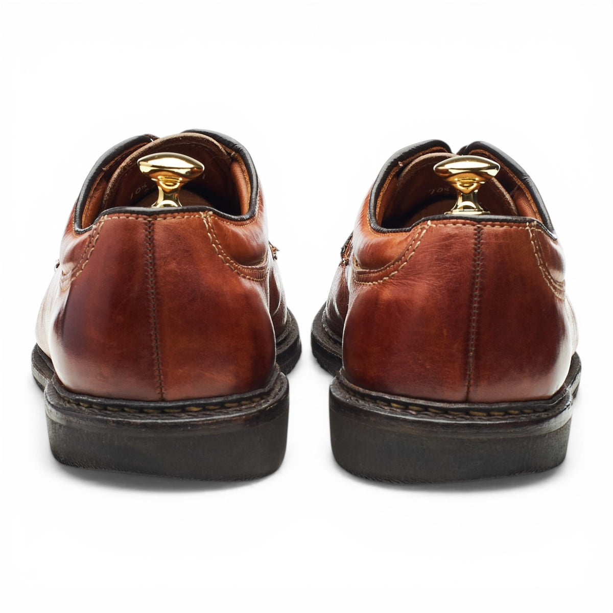 'Wilbert' Tan Brown Leather Split Toe Derby UK 10 US 10.5 EEE