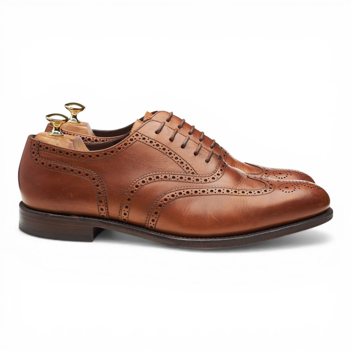 'Pembroke' Tan Brown Leather Oxford Brogues UK 10.5 G