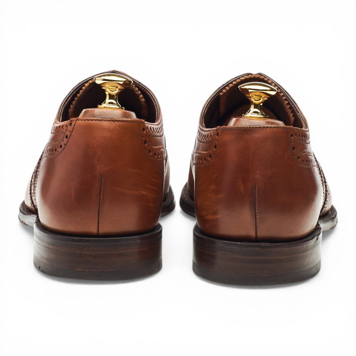 'Pembroke' Tan Brown Leather Oxford Brogues UK 10.5 G