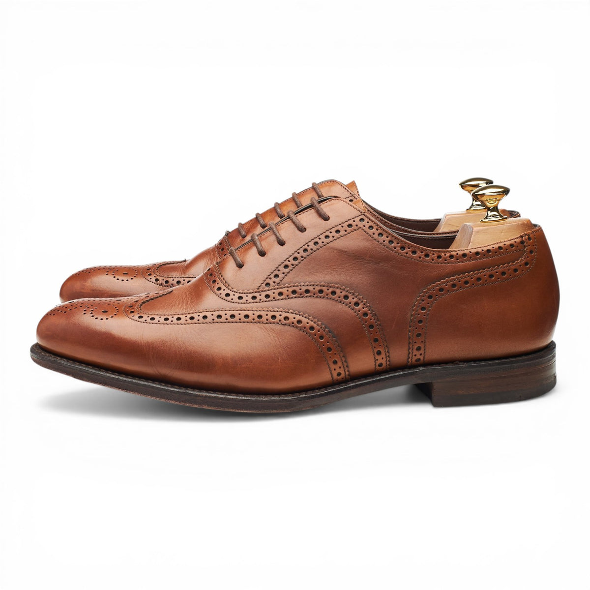'Pembroke' Tan Brown Leather Oxford Brogues UK 10.5 G