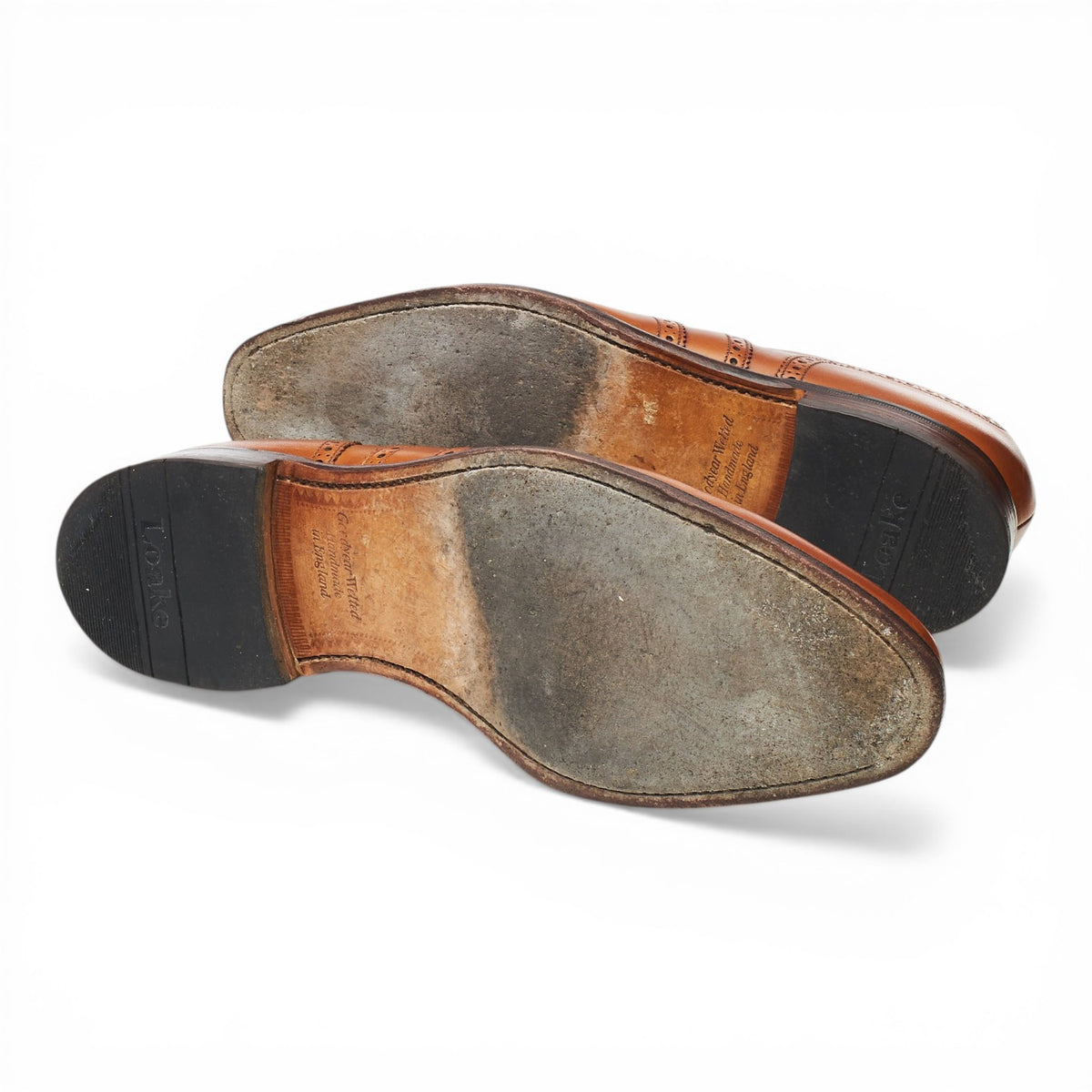 'Pembroke' Tan Brown Leather Oxford Brogues UK 10.5 G