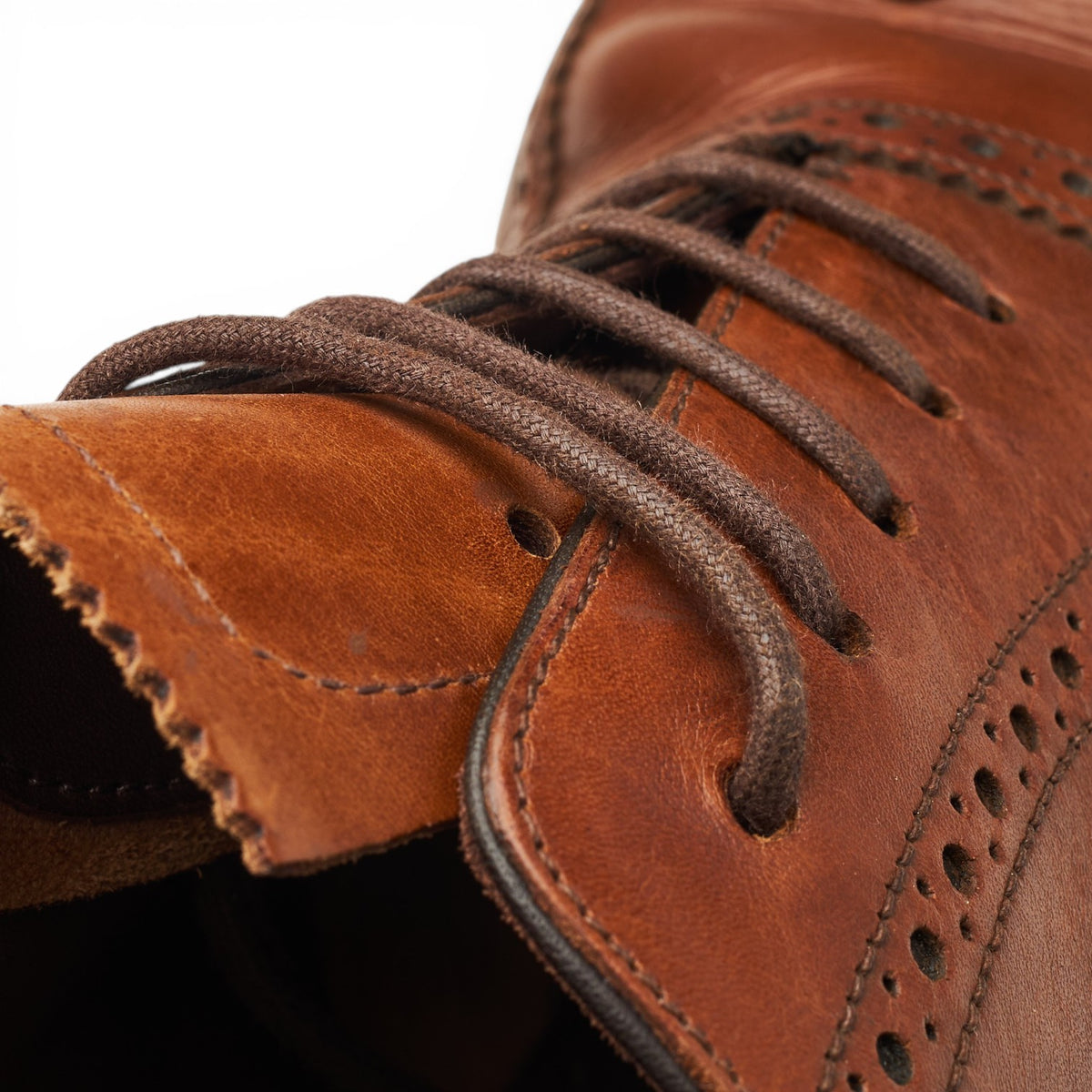 'Pembroke' Tan Brown Leather Oxford Brogues UK 10.5 G