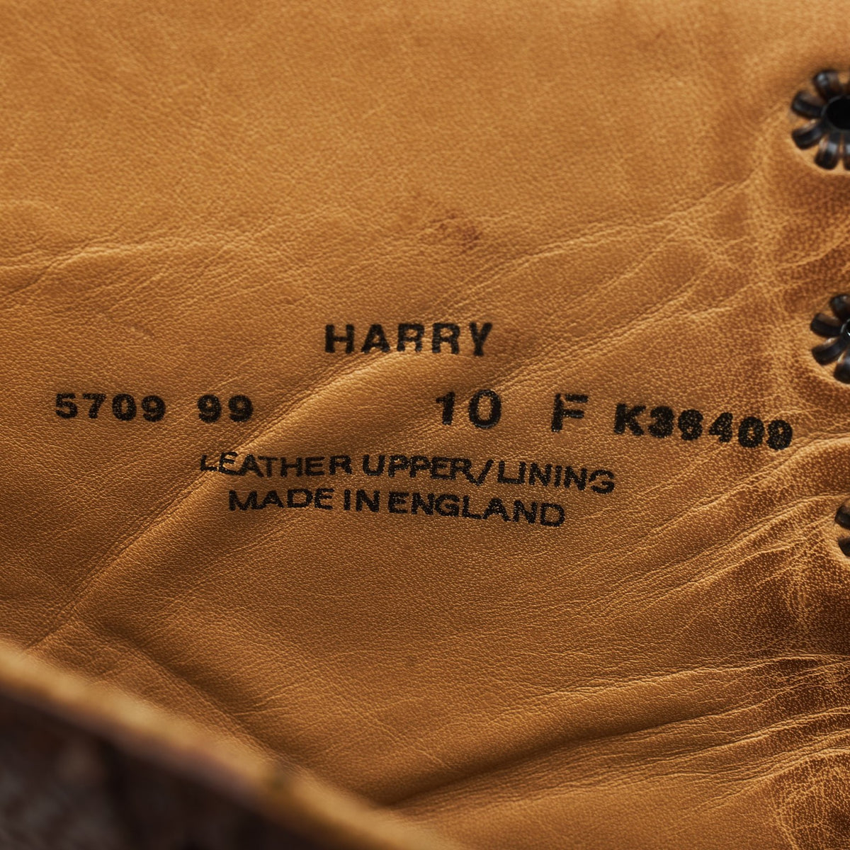 'Harry' Dark Brown Grain Leather Brogue Boots UK 10 F