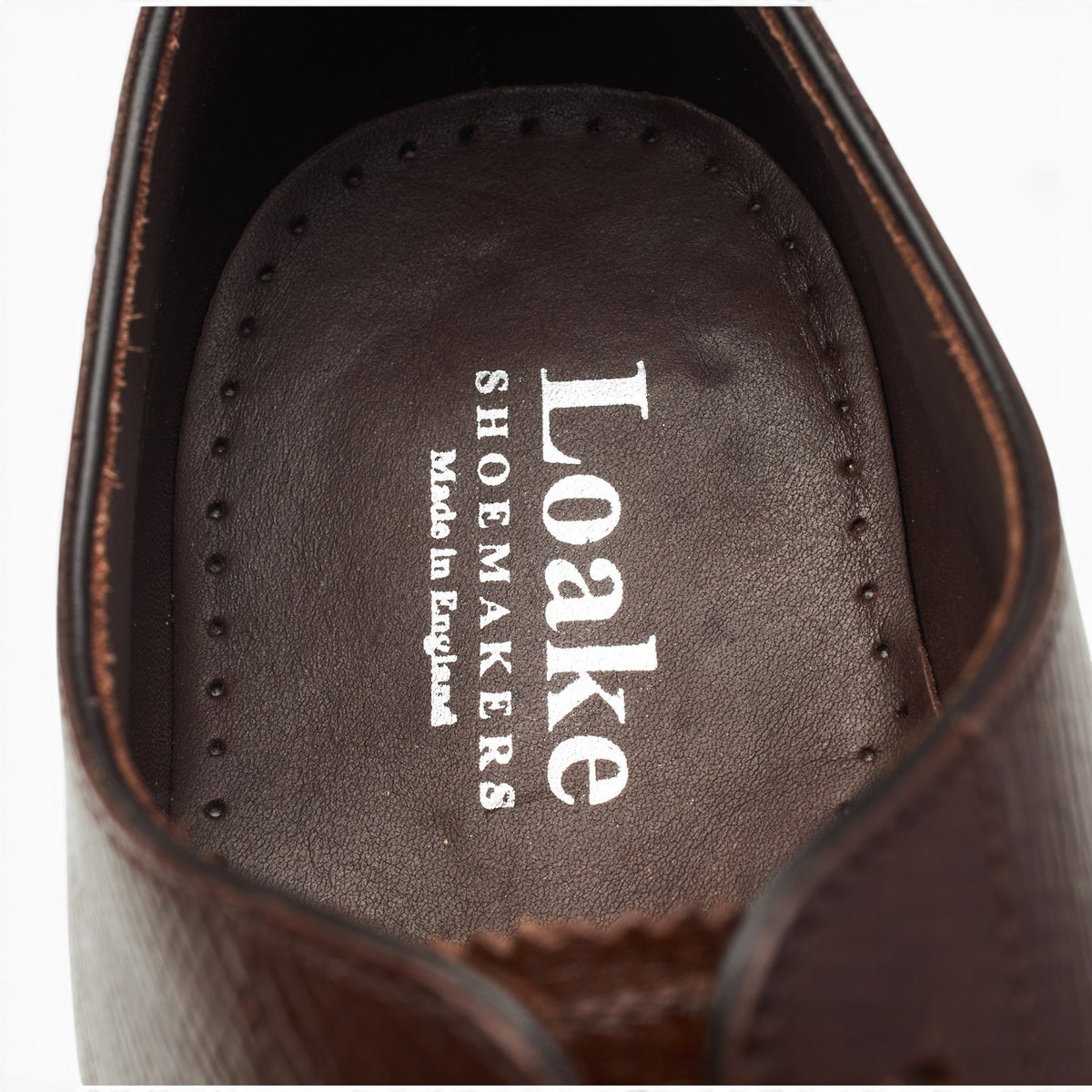 'Wadham' Dark Brown Grain Leather Oxford UK 8 G