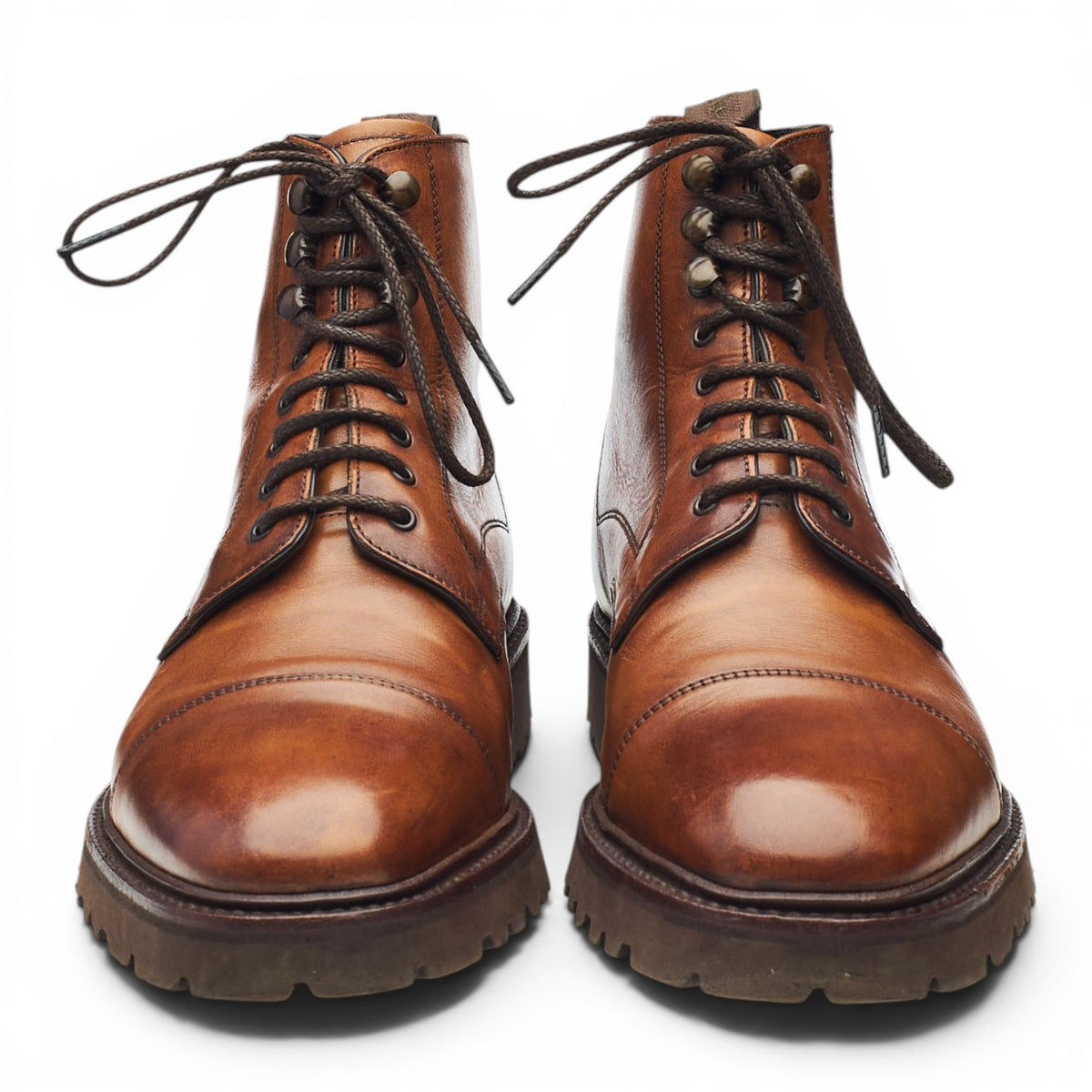 Design 'Aquarius' Tan Brown Leather Boots UK 8 G