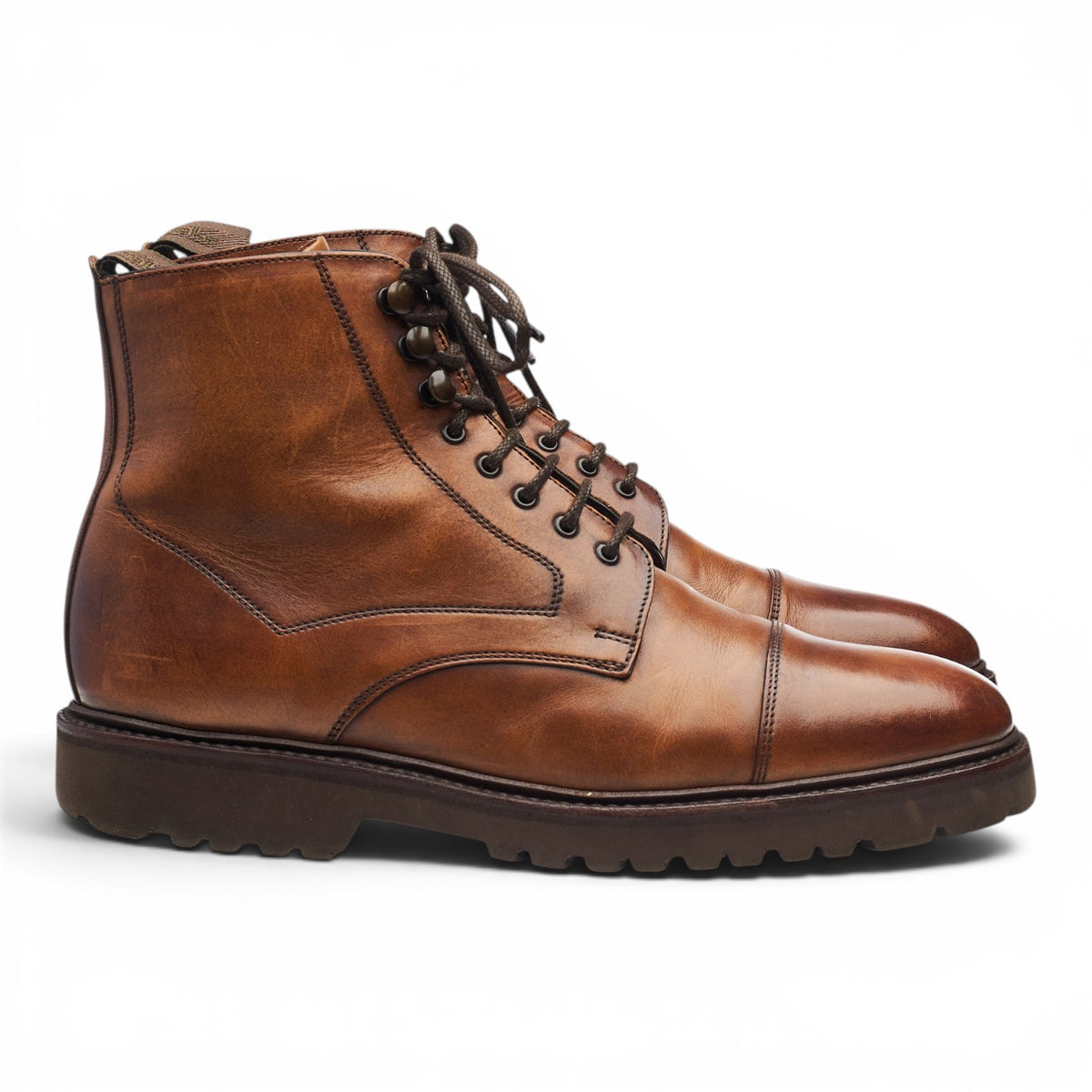 Design 'Aquarius' Tan Brown Leather Boots UK 8 G
