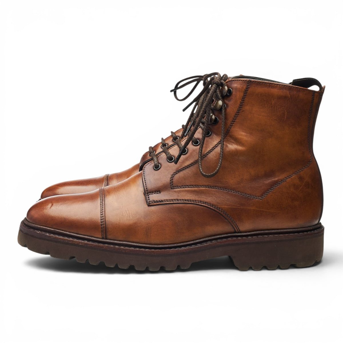 Design 'Aquarius' Tan Brown Leather Boots UK 8 G