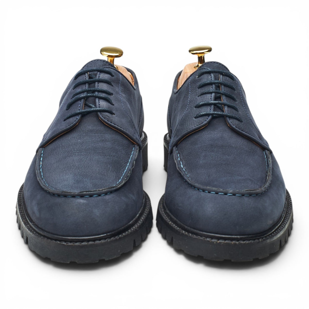 'Chino Golf' Navy Blue Nubuck Apron Derby UK 8