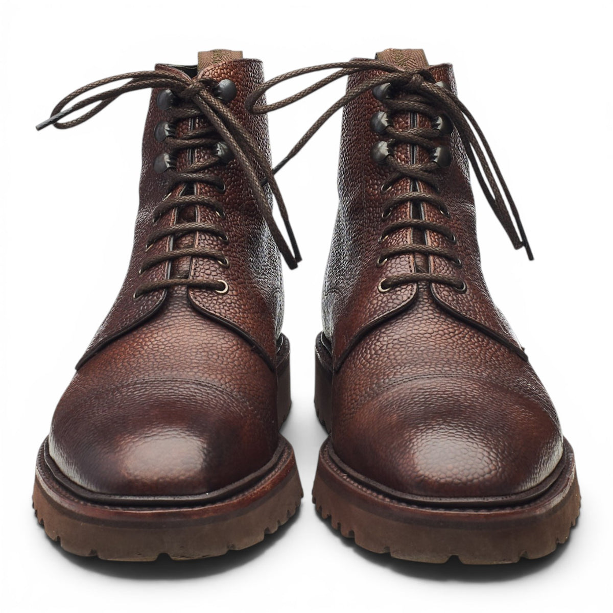 Design 'Aquarius' Dark Brown Grain Leather Boots UK 8 G