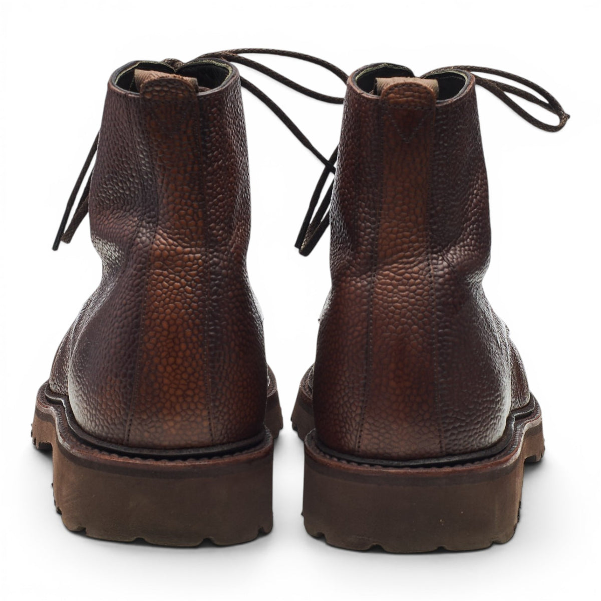 Design 'Aquarius' Dark Brown Grain Leather Boots UK 8 G