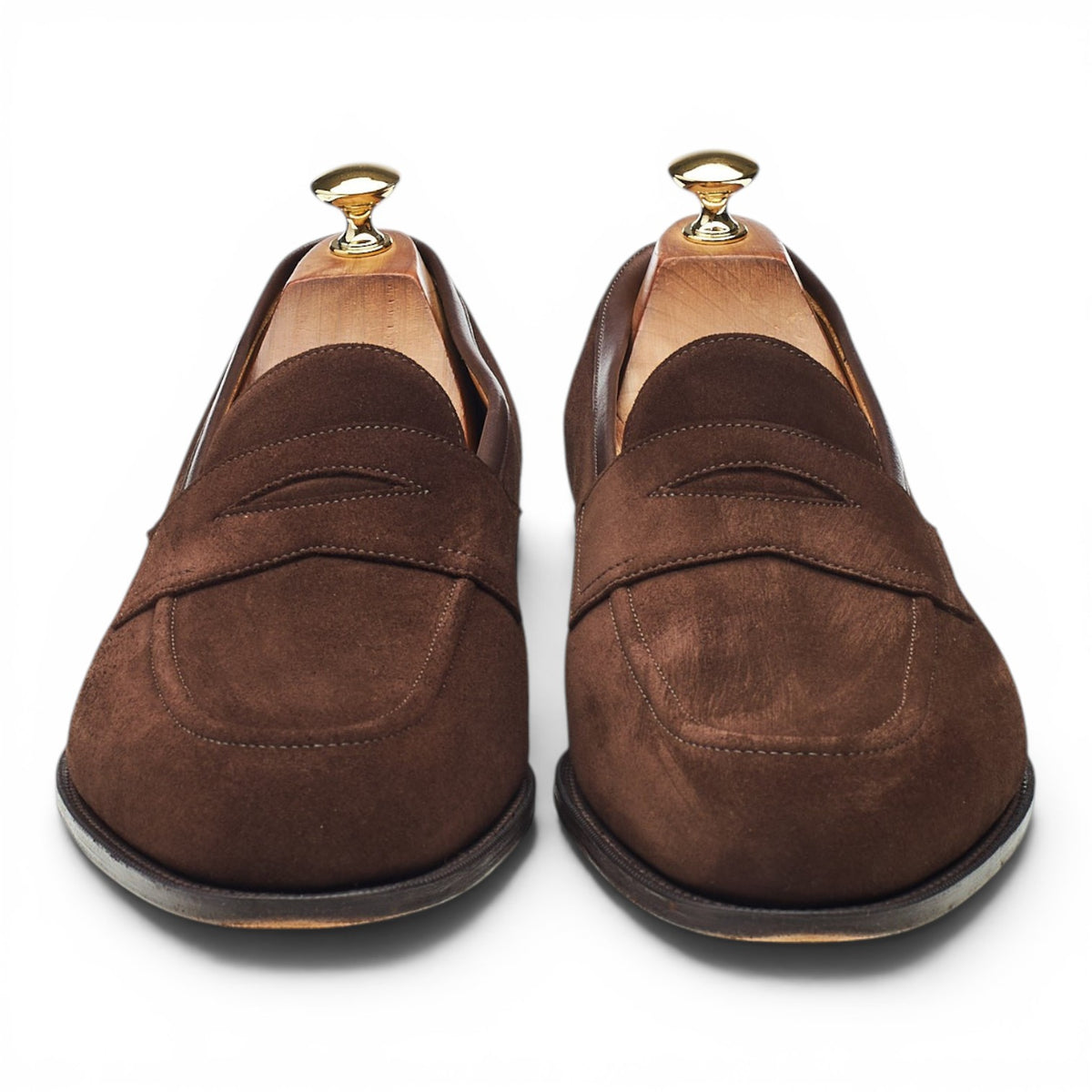 'Piccadilly' Dark Brown Suede Loafers UK 10.5 E