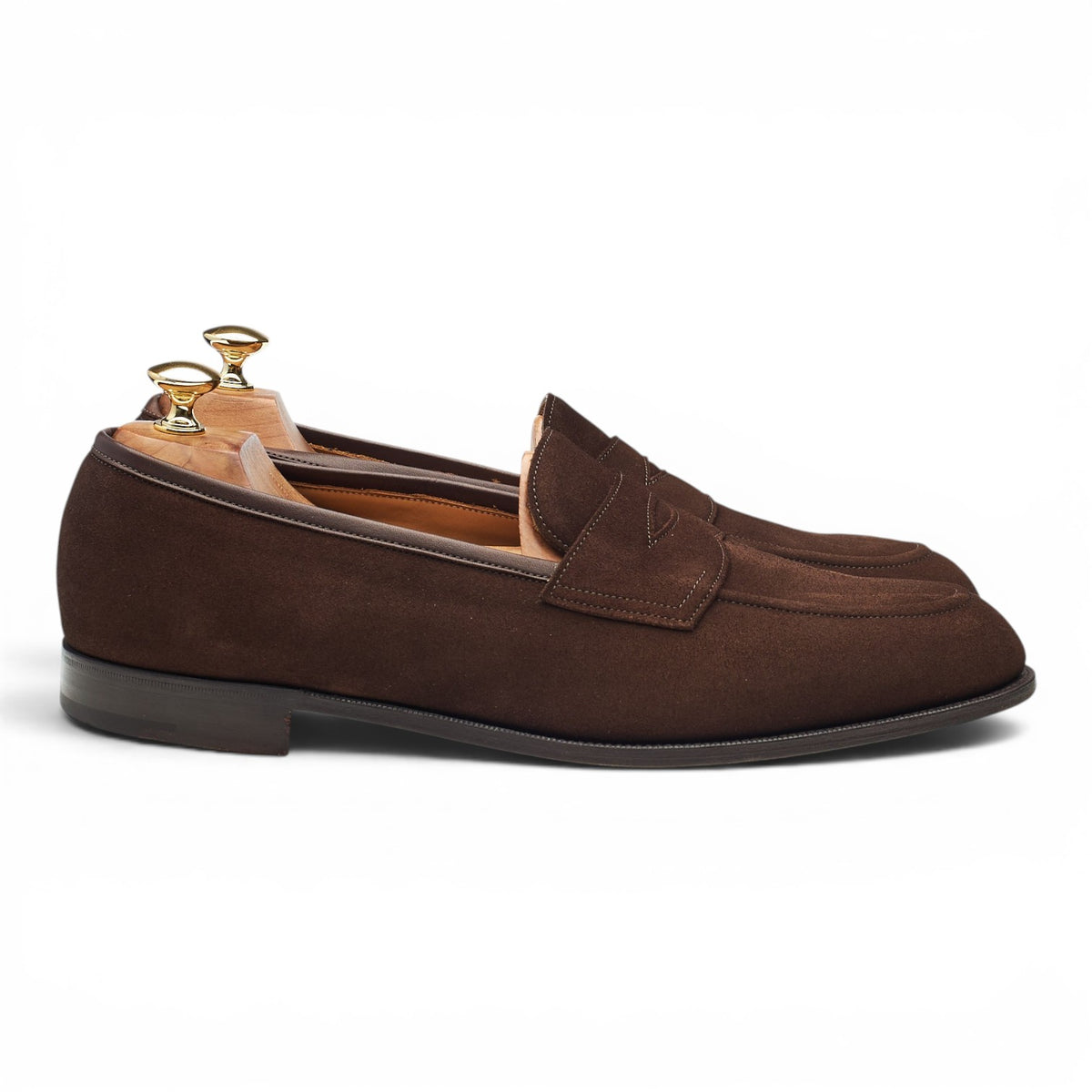 'Piccadilly' Dark Brown Suede Loafers UK 10.5 E