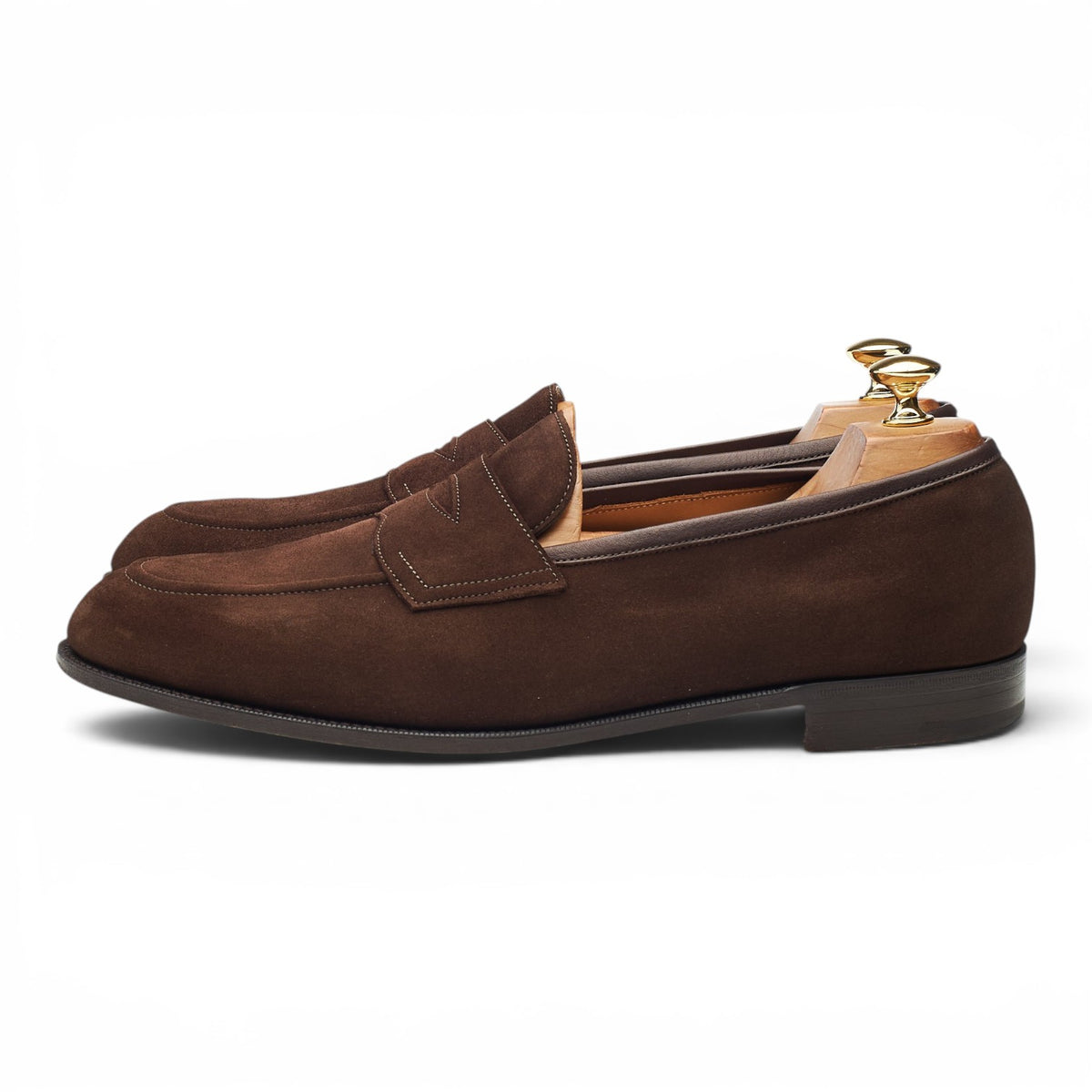 'Piccadilly' Dark Brown Suede Loafers UK 10.5 E