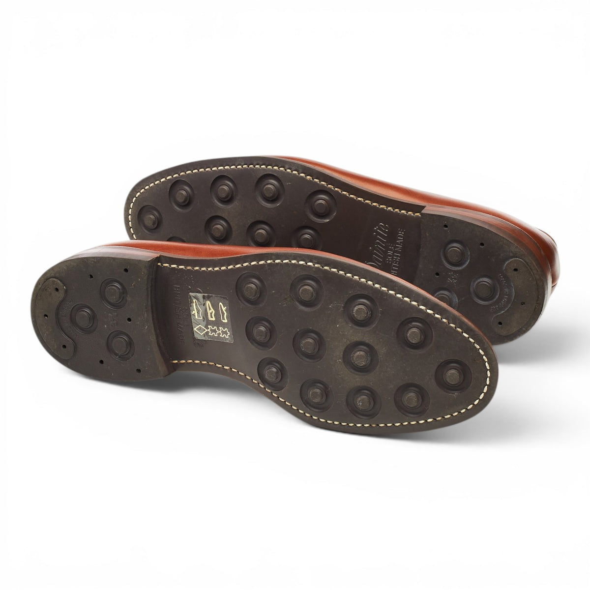 'Jason' Tan Brown Leather Loafers UK 9