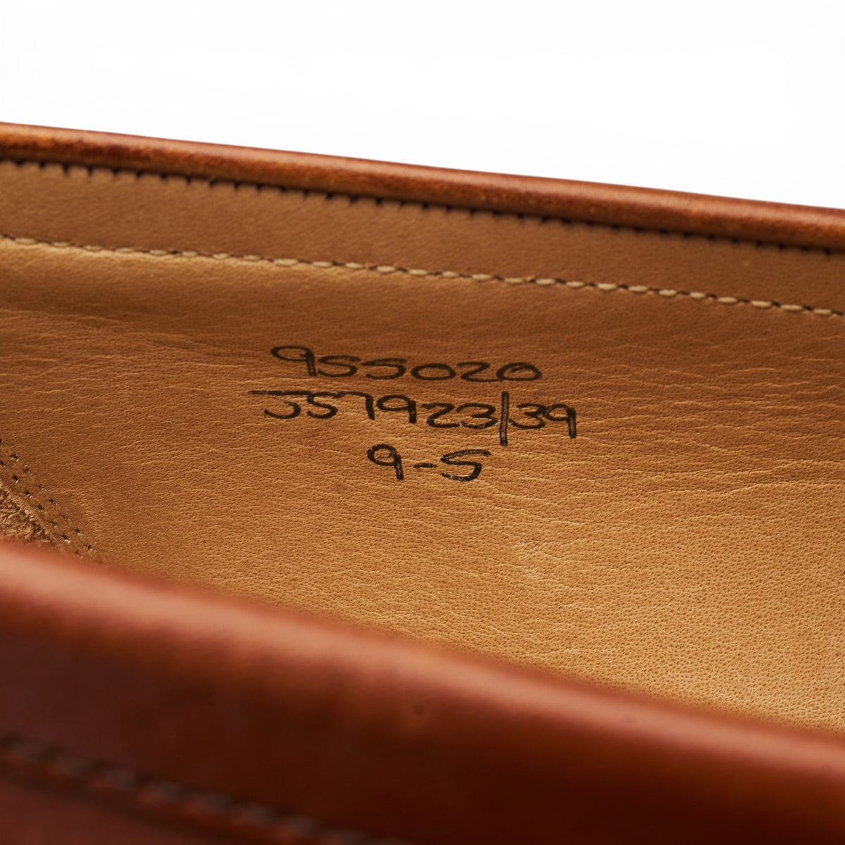 'Jason' Tan Brown Leather Loafers UK 9