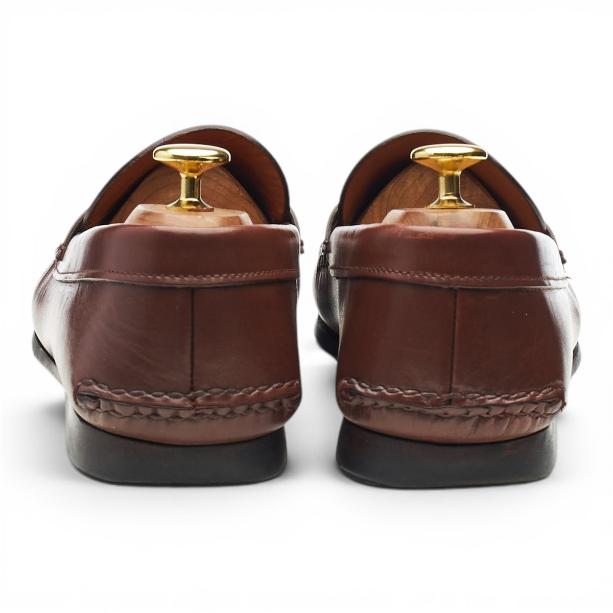 'Karl' Brown Leather Loafers UK 8