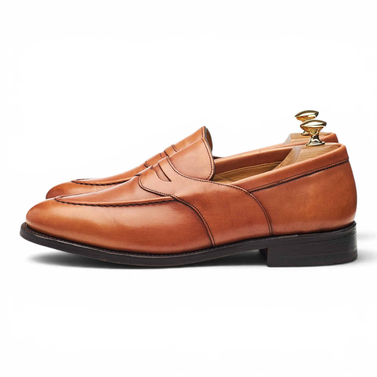 Tan Brown Leather Loafers UK 6.5 F