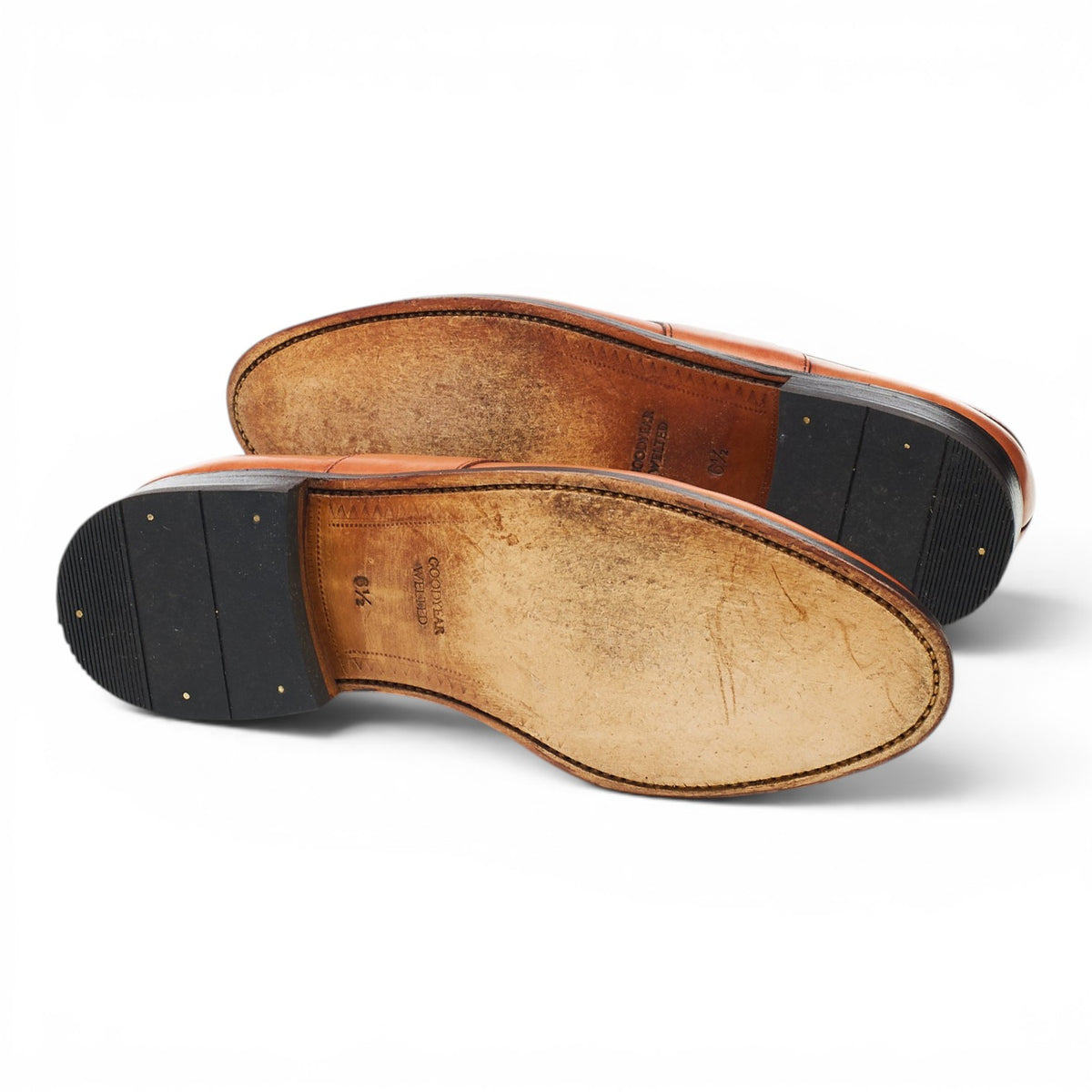 Tan Brown Leather Loafers UK 6.5 F