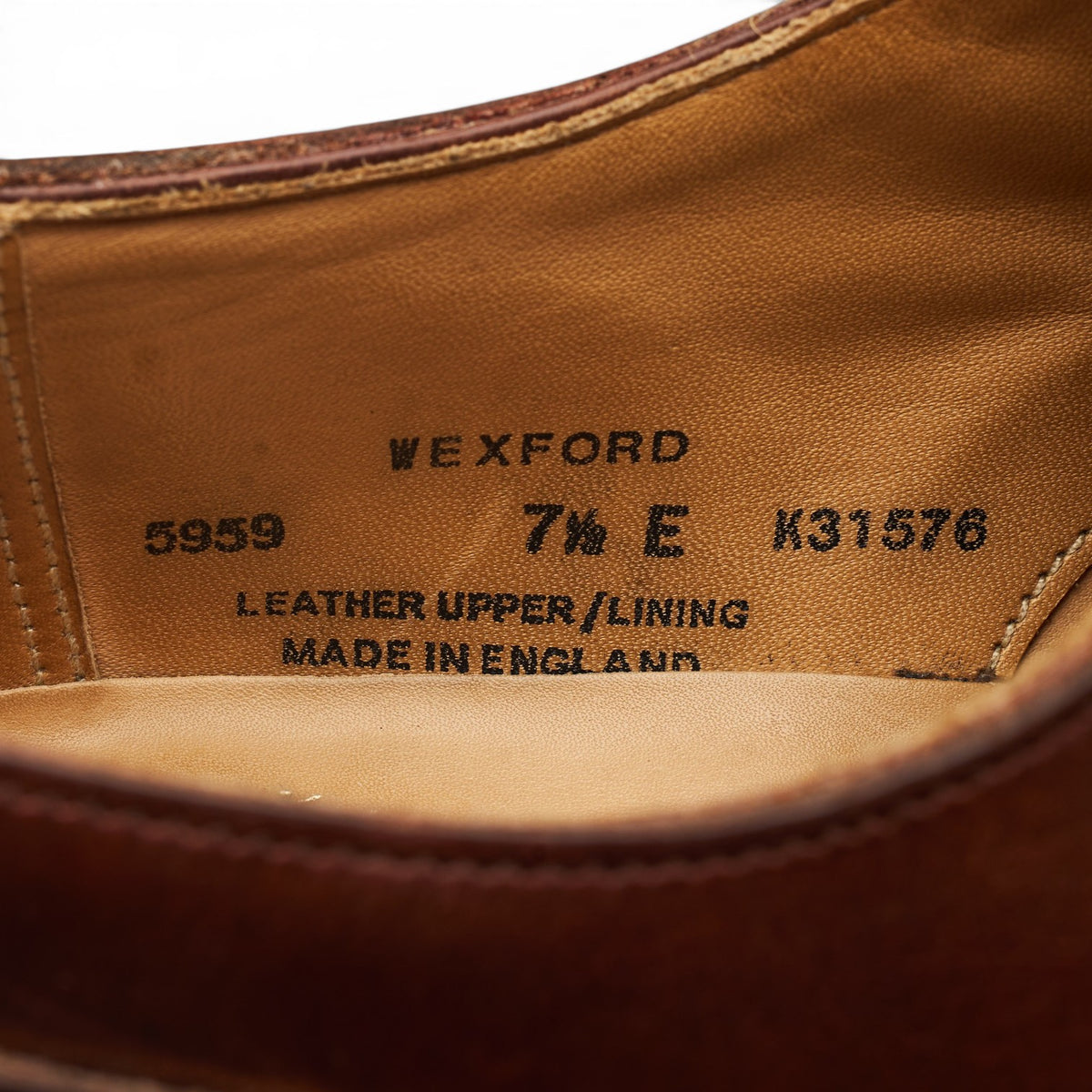'Wexford' Brown Leather Split Toe Derby UK 7.5 E