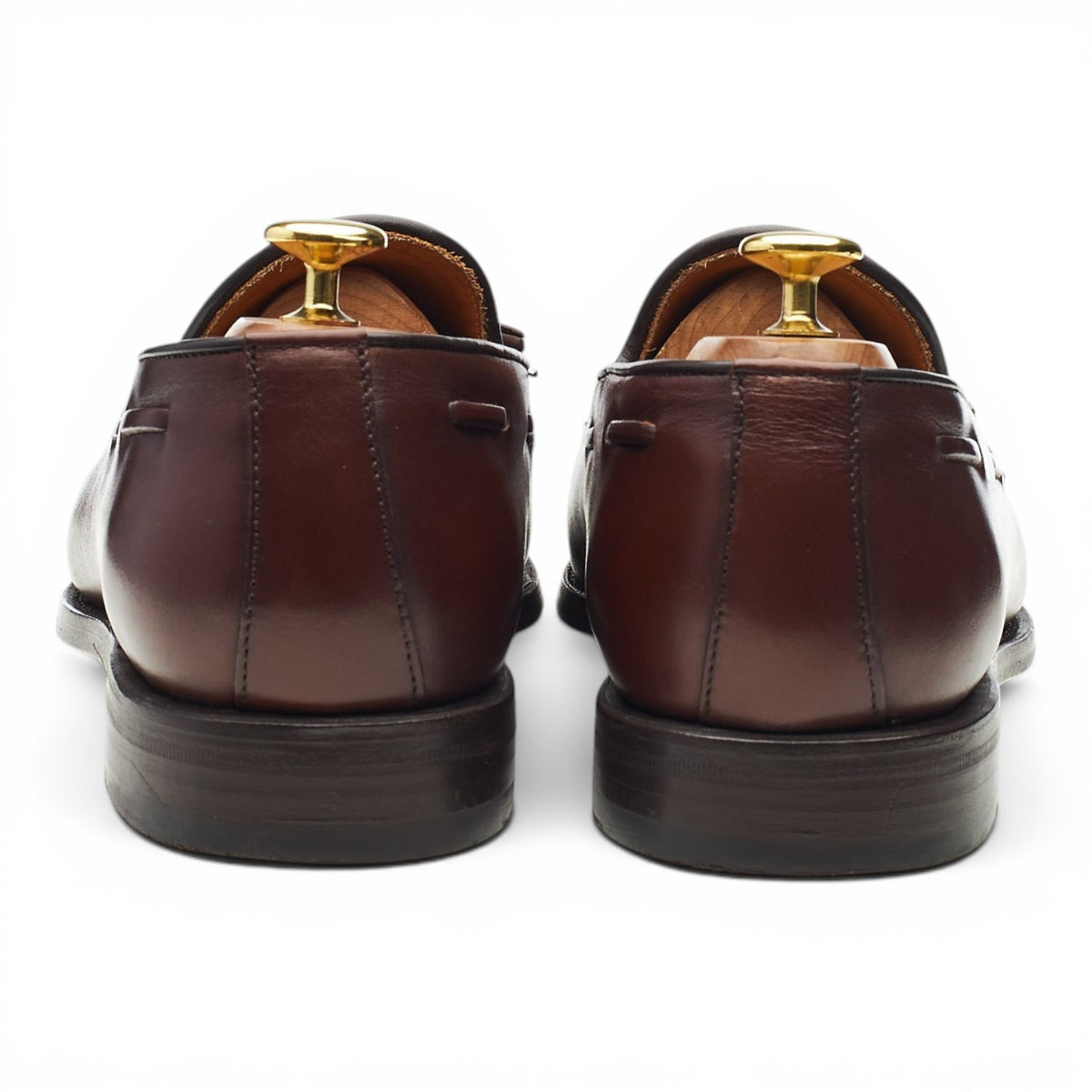 Herring '8491' Brown Leather Tassel Loafers UK 8.5