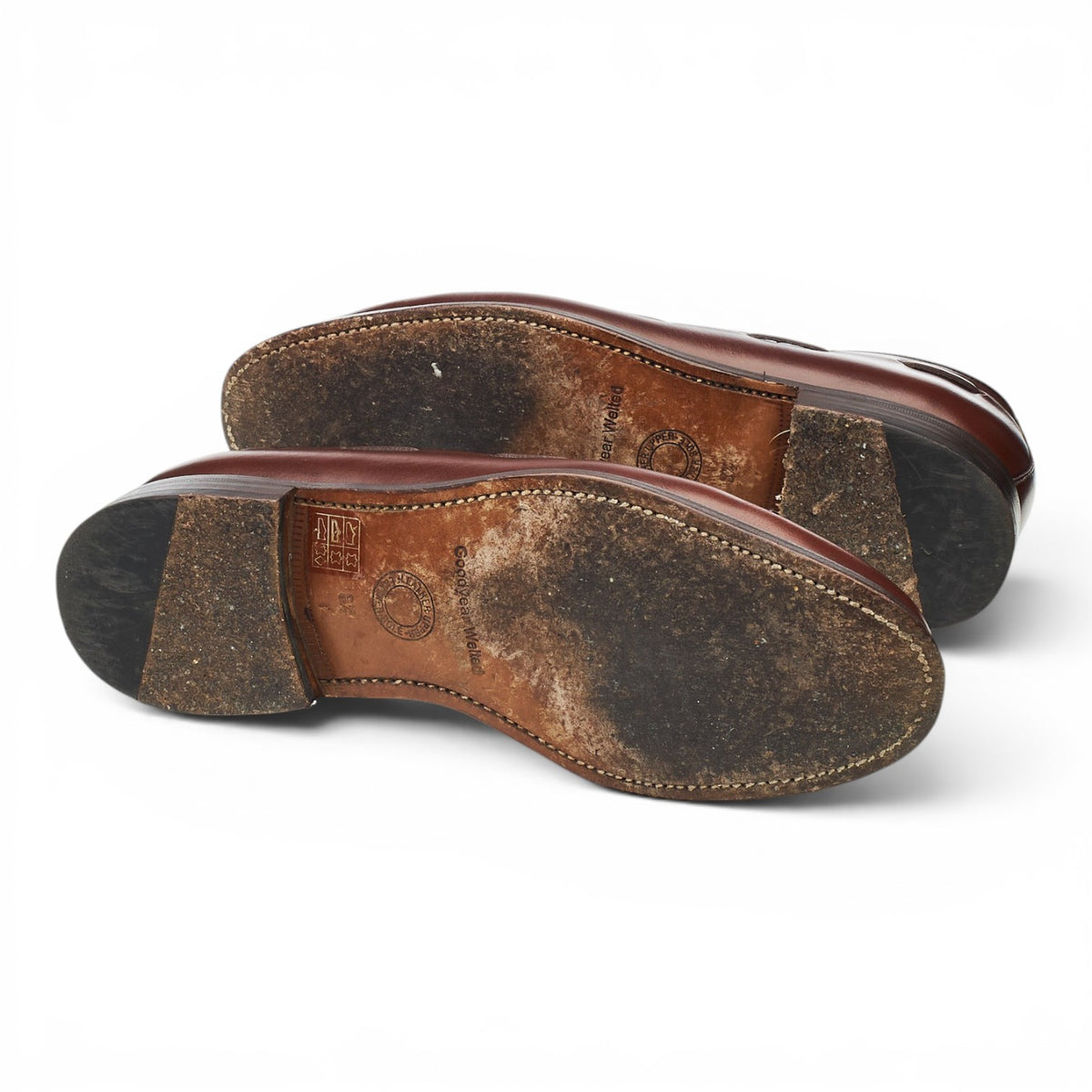 Herring '8491' Brown Leather Tassel Loafers UK 8.5