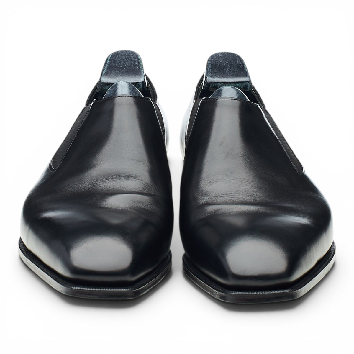 'Bulow' Black Leather Slip On Loafers UK 9.5 E