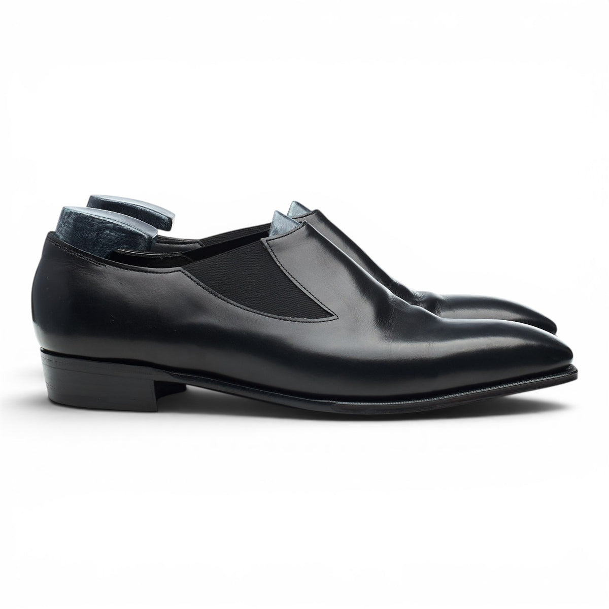 'Bulow' Black Leather Slip On Loafers UK 9.5 E