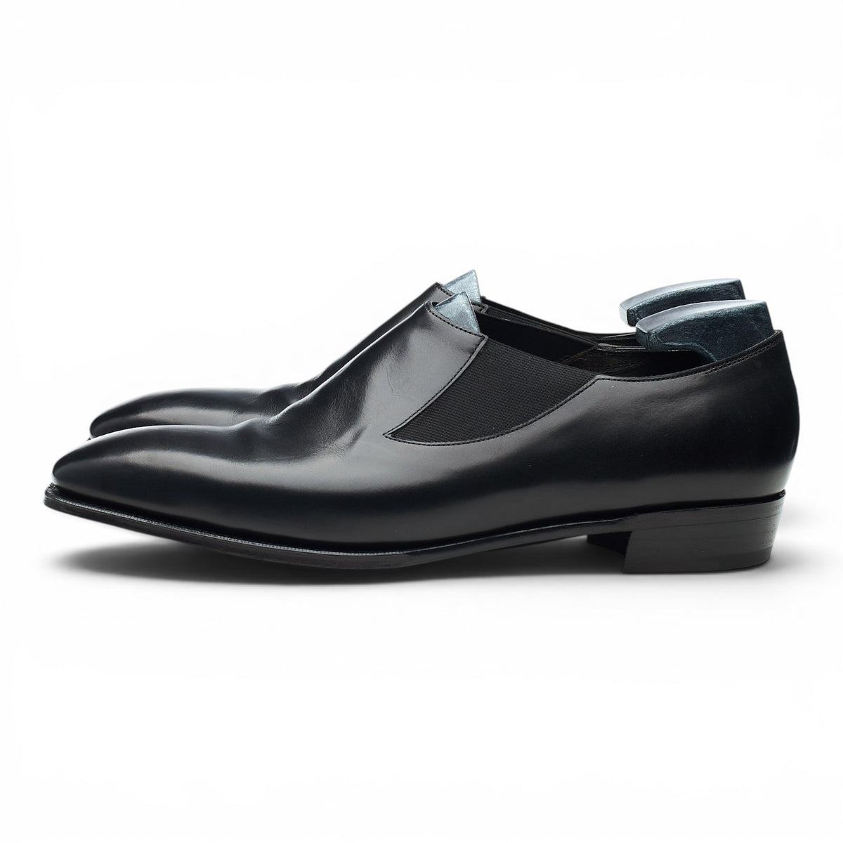 'Bulow' Black Leather Slip On Loafers UK 9.5 E