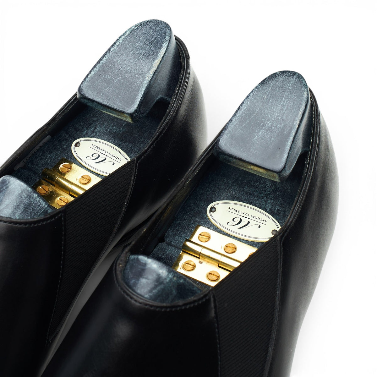 'Bulow' Black Leather Slip On Loafers UK 9.5 E