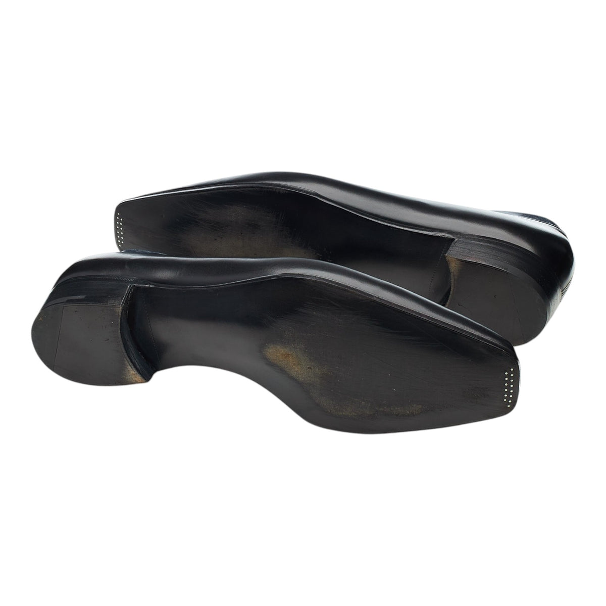 'Bulow' Black Leather Slip On Loafers UK 9.5 E