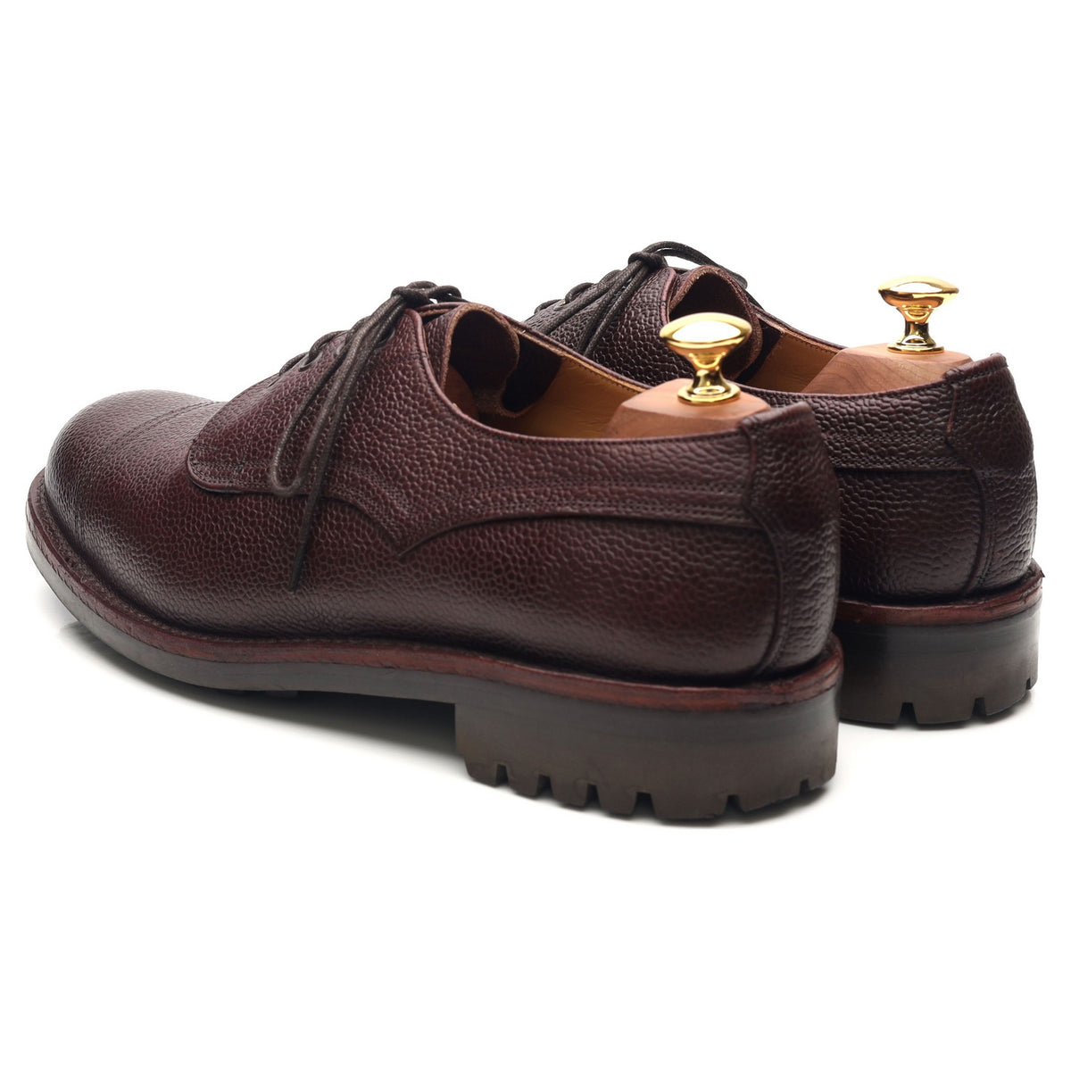Hoggs Of Fife &#39;Roxburgh&#39; Burgundy Leather Veldtschoen Derby UK 9 G