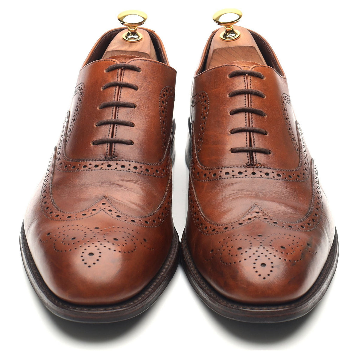 1880 &#39;Heston&#39; Tan Brown Leather Brogues UK 10 F