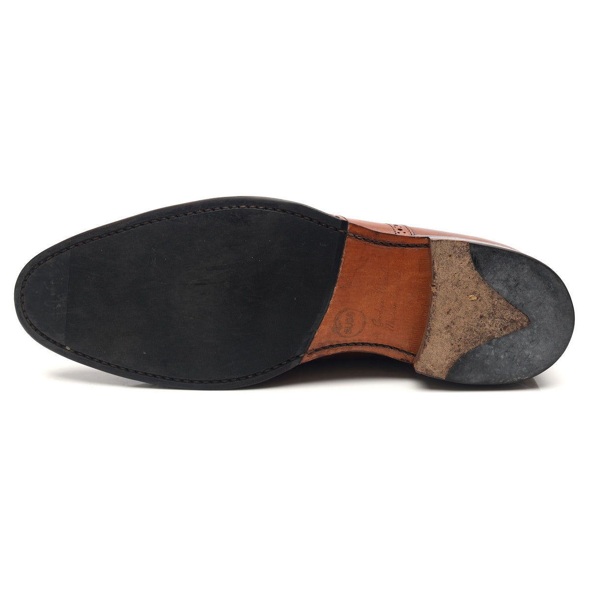 1880 &#39;Heston&#39; Tan Brown Leather Brogues UK 10 F