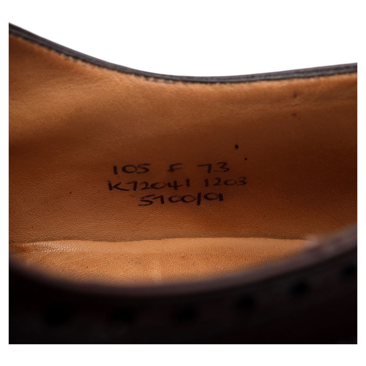 &#39;Chetwynd&#39; Dark Brown Leather Brogues UK 10.5 F