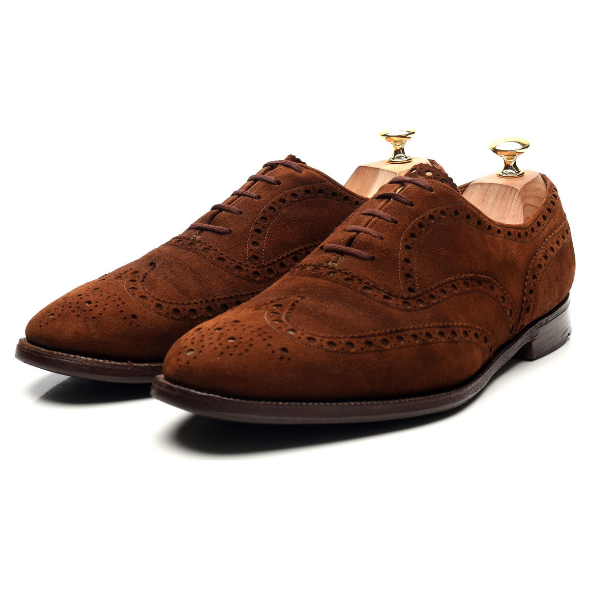 &#39;Buck&#39; Brown Suede Oxford Brogues UK 10.5 F