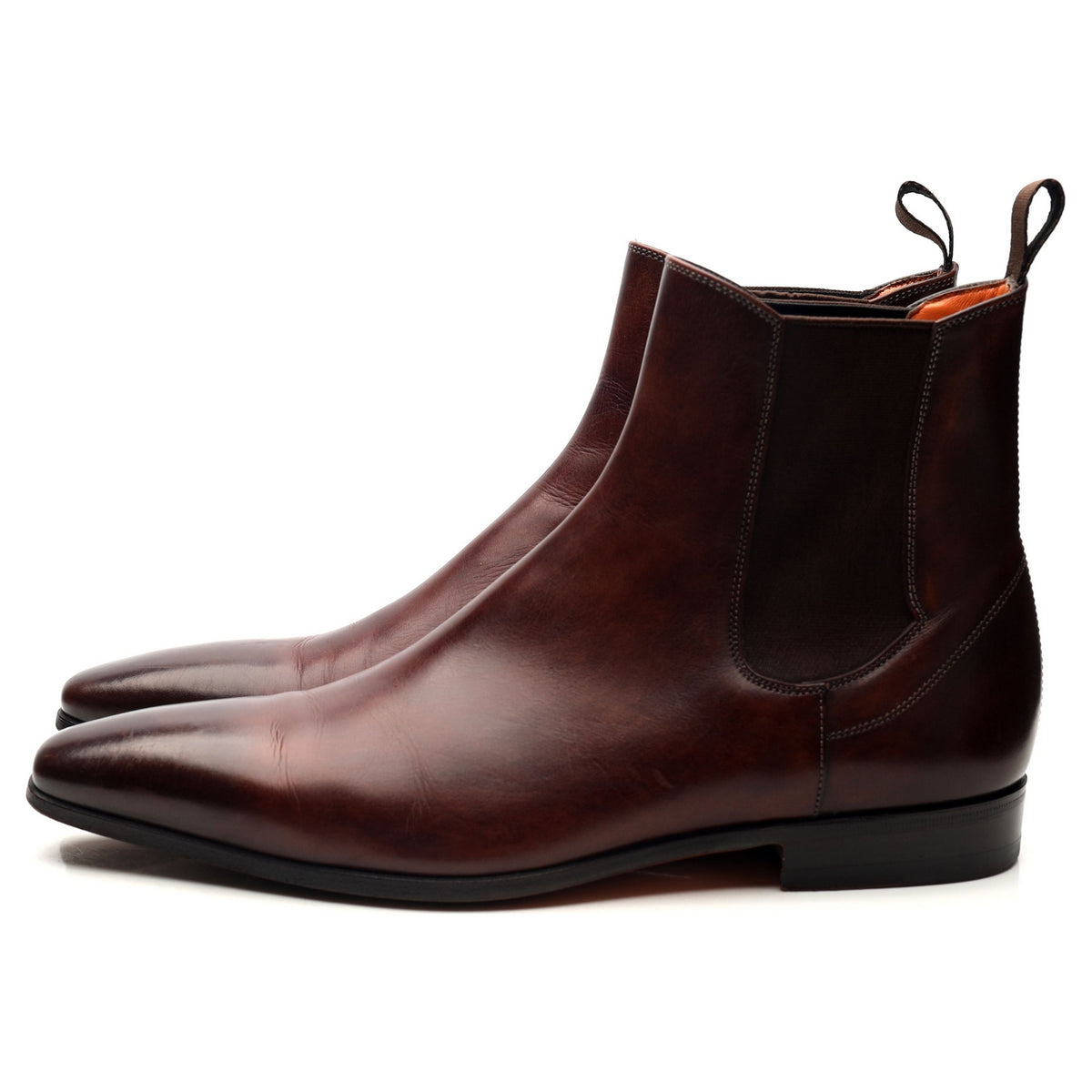 Burgundy Leather Chelsea Boots UK 6.5