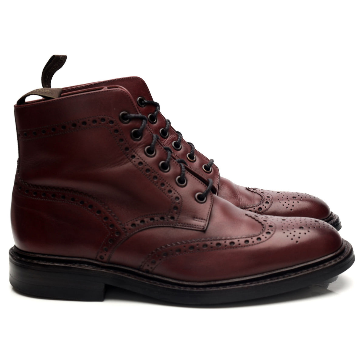1880 &#39;Burford&#39; Burgundy Leather Brogue Boots UK 6 F