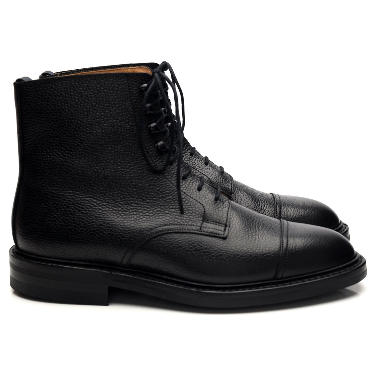 &#39;Coniston&#39; Black Grain Leather Boots UK 7 E