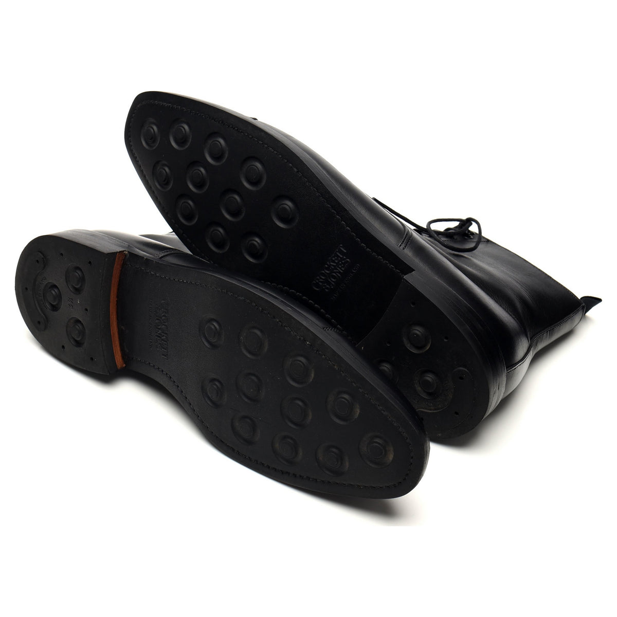 &#39;Northcote&#39; Black Leather Boots UK 9.5 E